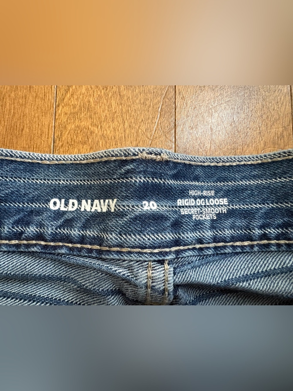 Old Navy Rigid OG Loose High-Rise Striped Jeans – Size 20 - Picture 4 of 9